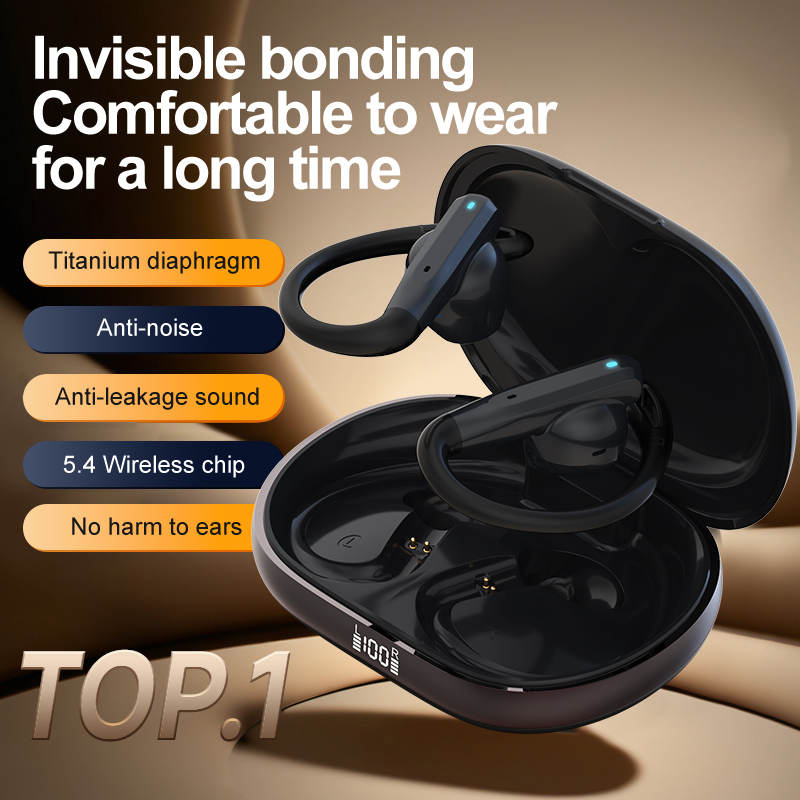 Noise Canceling Headphones - 最新のヘッドホンTWSデュアルマイクENC OWSハンズフリーワイヤレスオープンイヤーノイズリダクションランニングスポーツイヤホンAudifonos