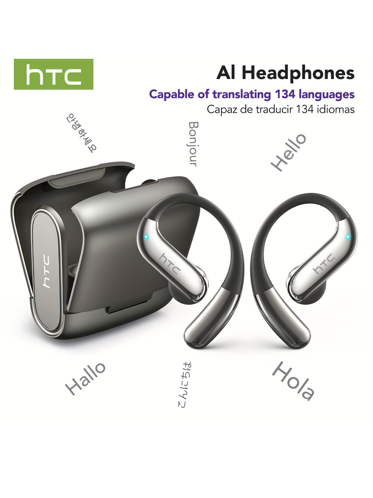 Noise Canceling Headphones - オープンイヤー Bluetooth ヘッドフォン HTC 30 時間再生
