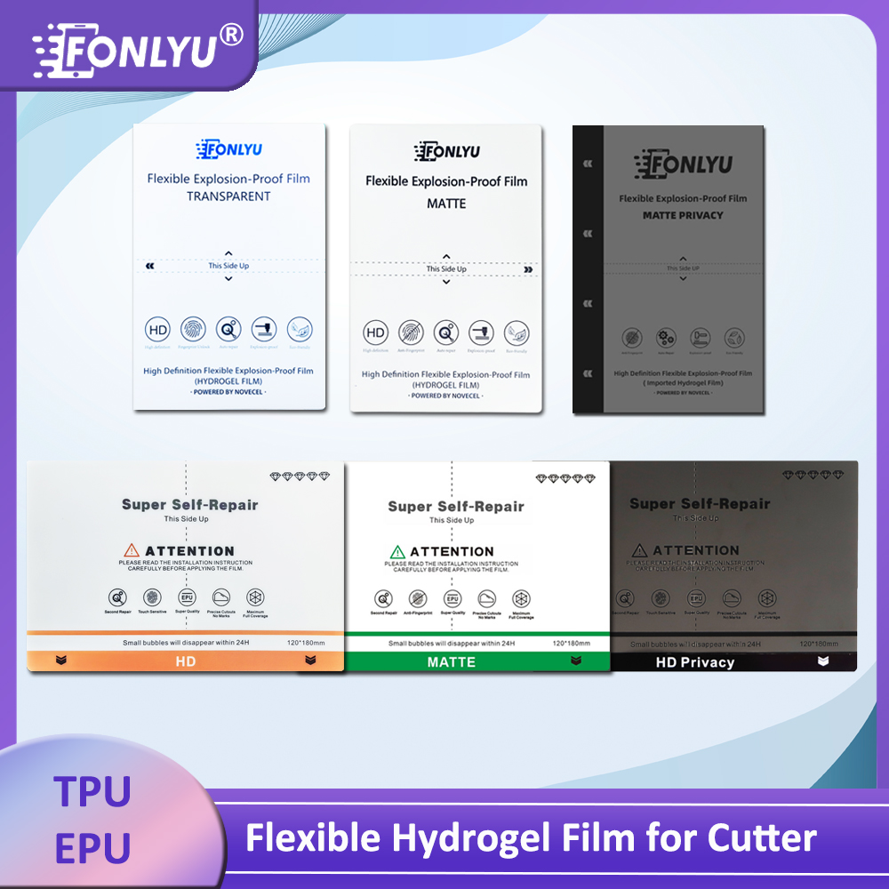 Monitor Privacy Screen - FONLYU 50枚入り ユニバーサルHDマットプライバシークイックリペアハイドロゲルスクリーンプロテクター 全機種対応TPU油圧フィルム切断機