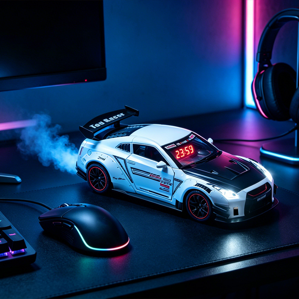 1個入り充電式LED車載目覚まし時計、ハイパーカーモデル卓上 - Led Desk Clock のレビューと価格