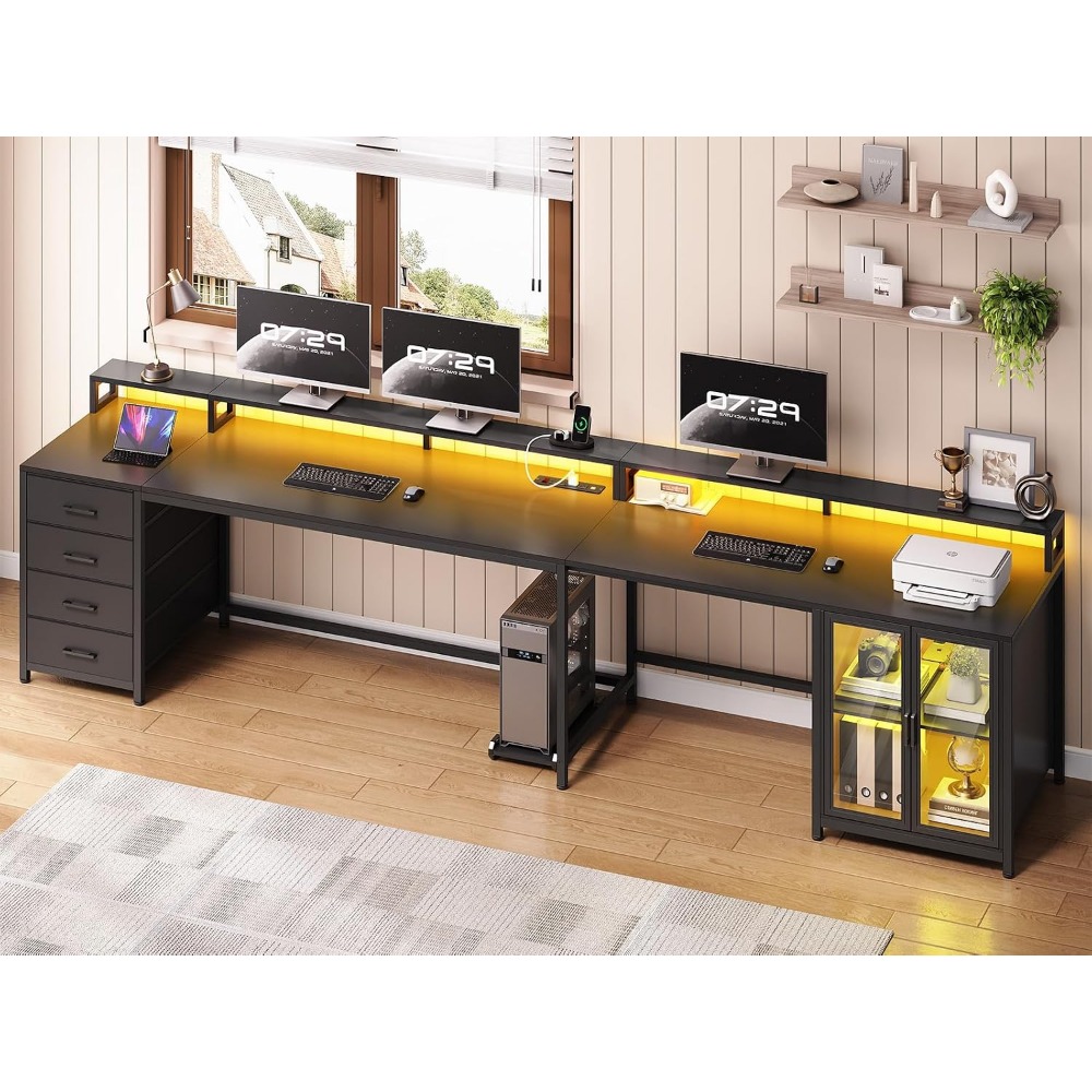 SEDETA L字型ゲーミングデスク（引き出し4つ付き）、1 - Home Office L Shaped Desk のレビューと価格