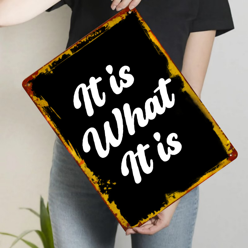 カスタムメタルウォールアート「It Is What It I - Home Office What Is It のレビューと価格