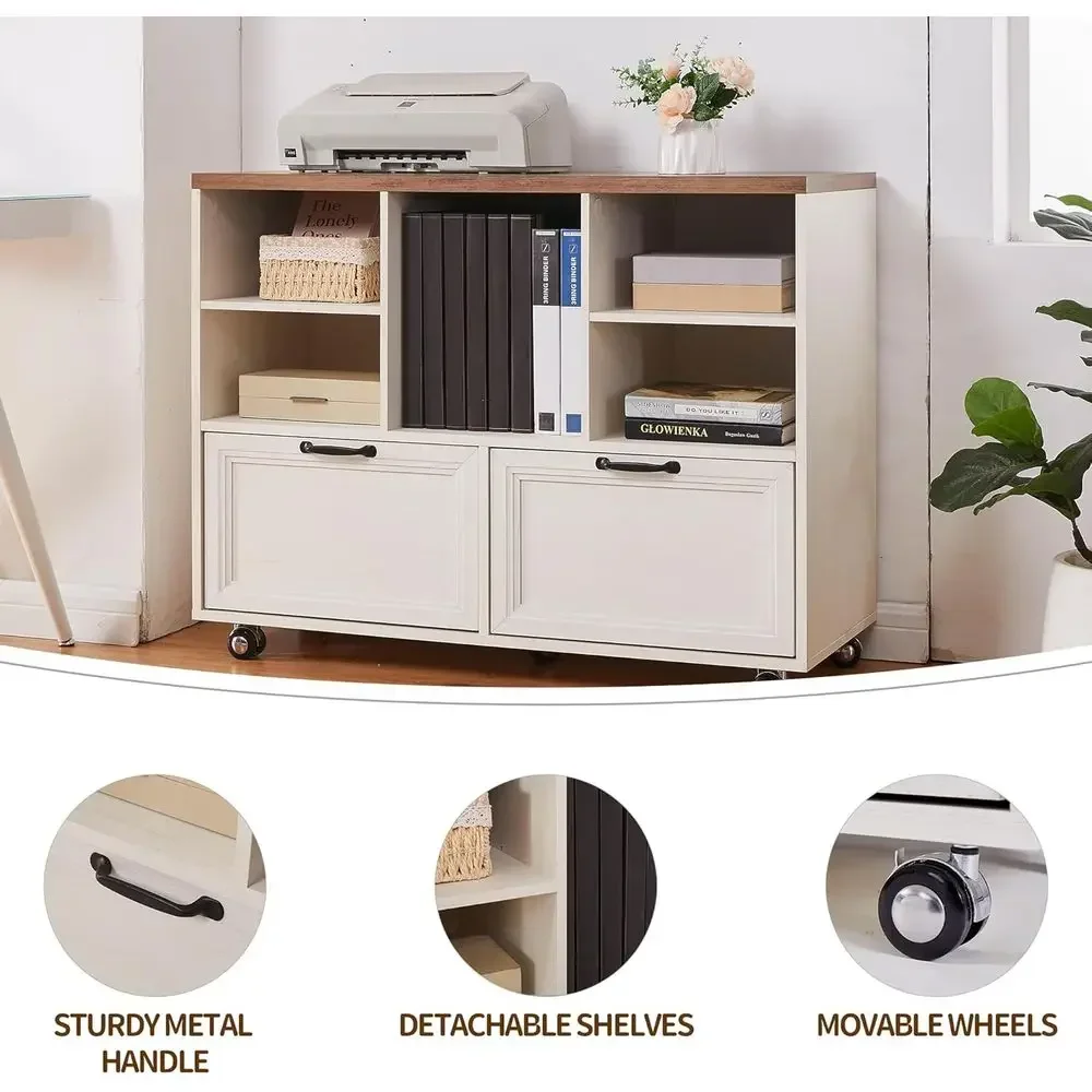 60 L字型デスク、可動式ファイルキャビネット、充電ステーシ - Home Office L Shaped Desk のレビューと価格