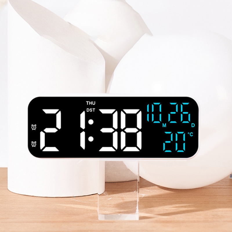 多機能LEDデジタルアラーム時計,音声制御,温度と日付,週表 - Led Desk Clock のレビューと価格