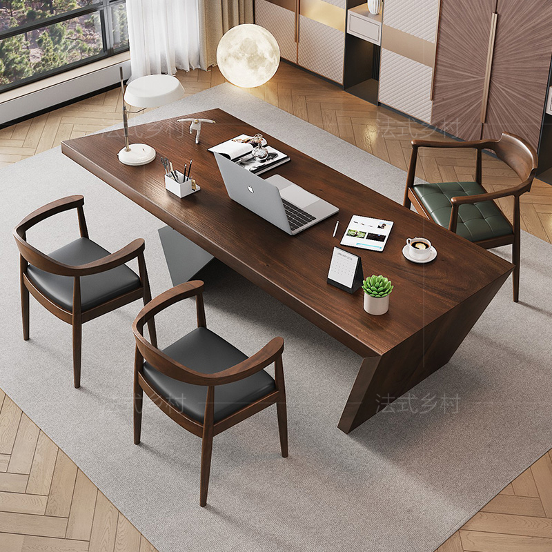 南米産ウォールナット社長ボスデスク大型デスクライト高級モダン - Home Office L Shaped Desk のレビューと価格