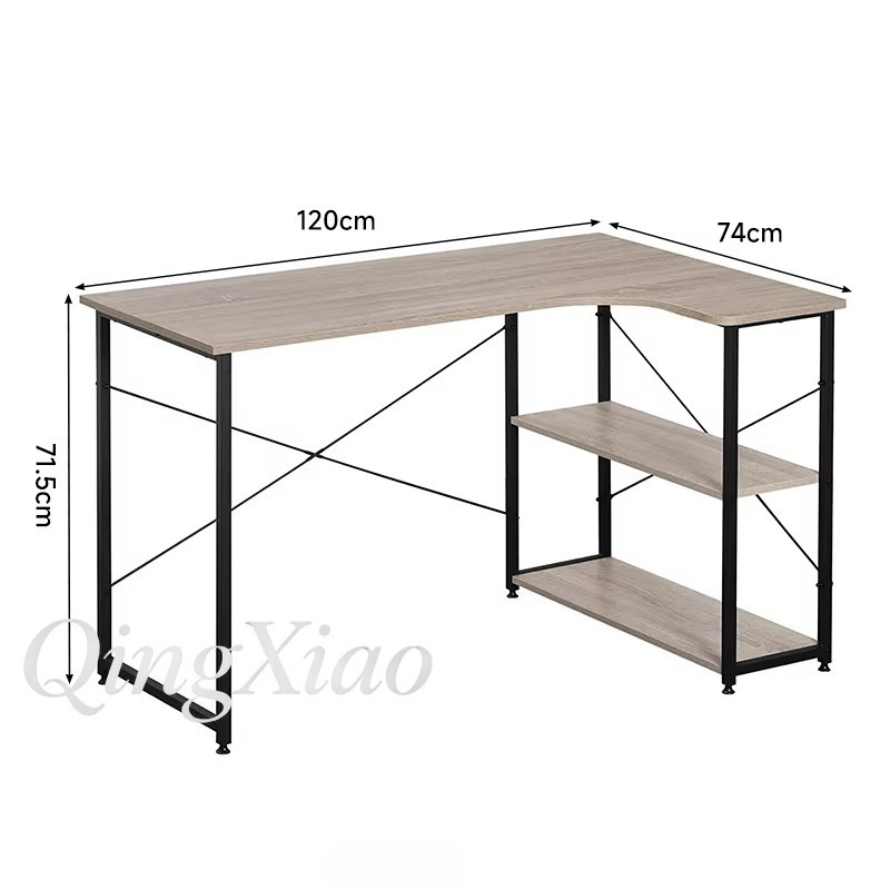 L字型コーナーデスク、本棚付き、壁掛けテーブルキャビネット、 - Home Office L Shaped Desk のレビューと価格
