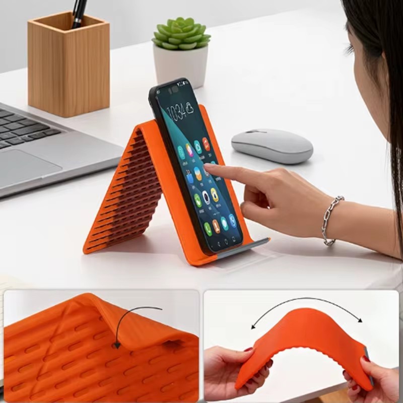 柔軟で折りたたみ可能なシリコン製スマホホルダー、ポータブルで - Home Office Laptop のレビューと価格