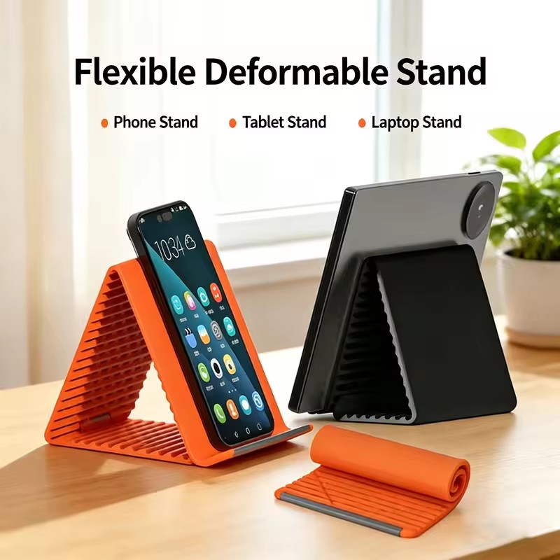 柔軟で折りたたみ可能なシリコン製スマホホルダー、ポータブルで - Home Office Laptop のレビューと価格