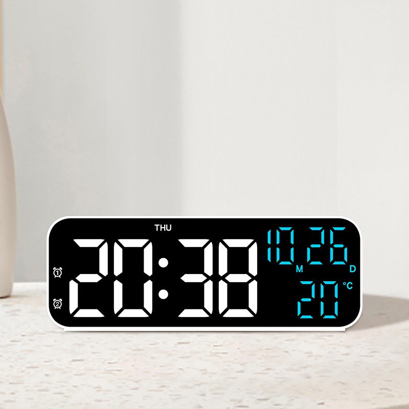 シンプルなデジタル目覚まし時計 多機能 LED 時計 音声制 - Led Desk Clock のレビューと価格