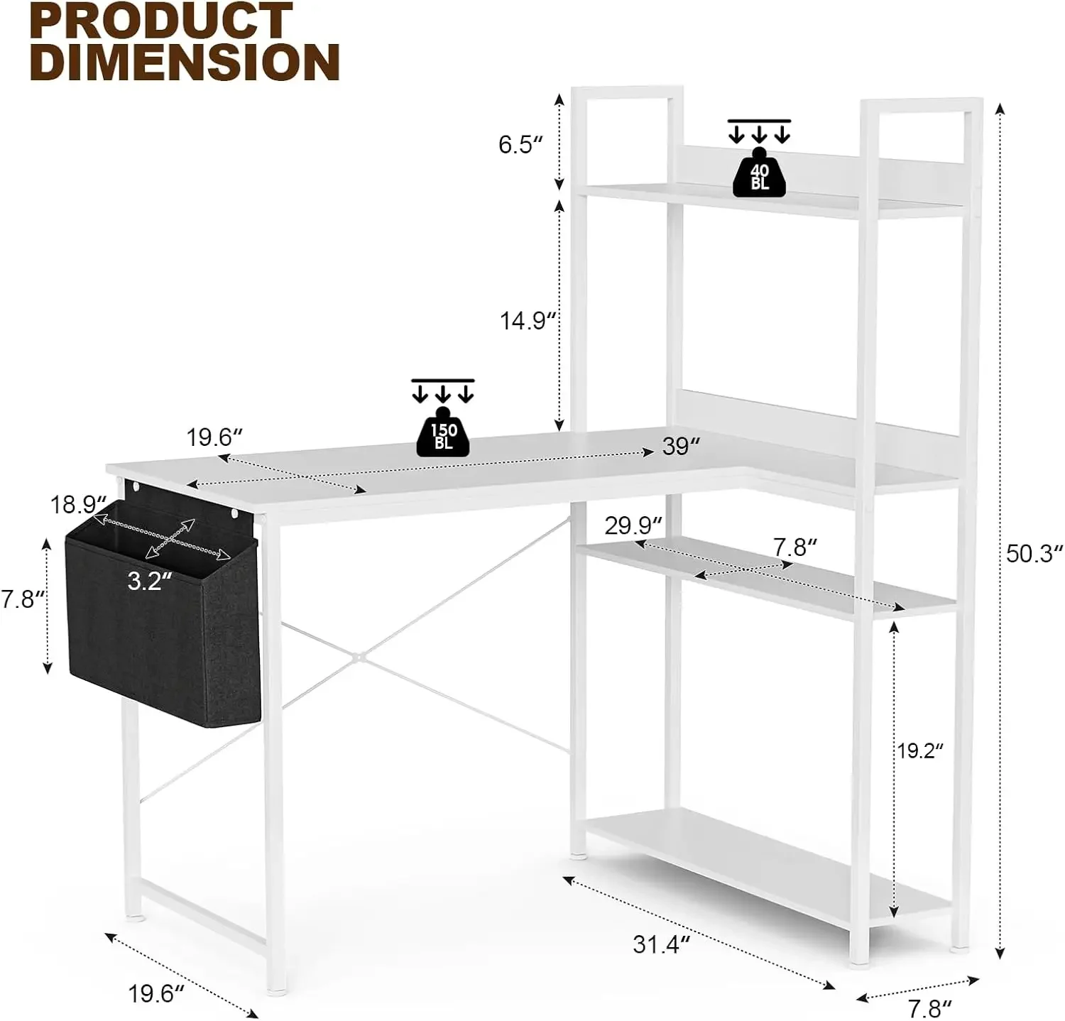 アクティビティ価格47インチL字型コンピューターデスク、反転 - Home Office L Shaped Desk のレビューと価格