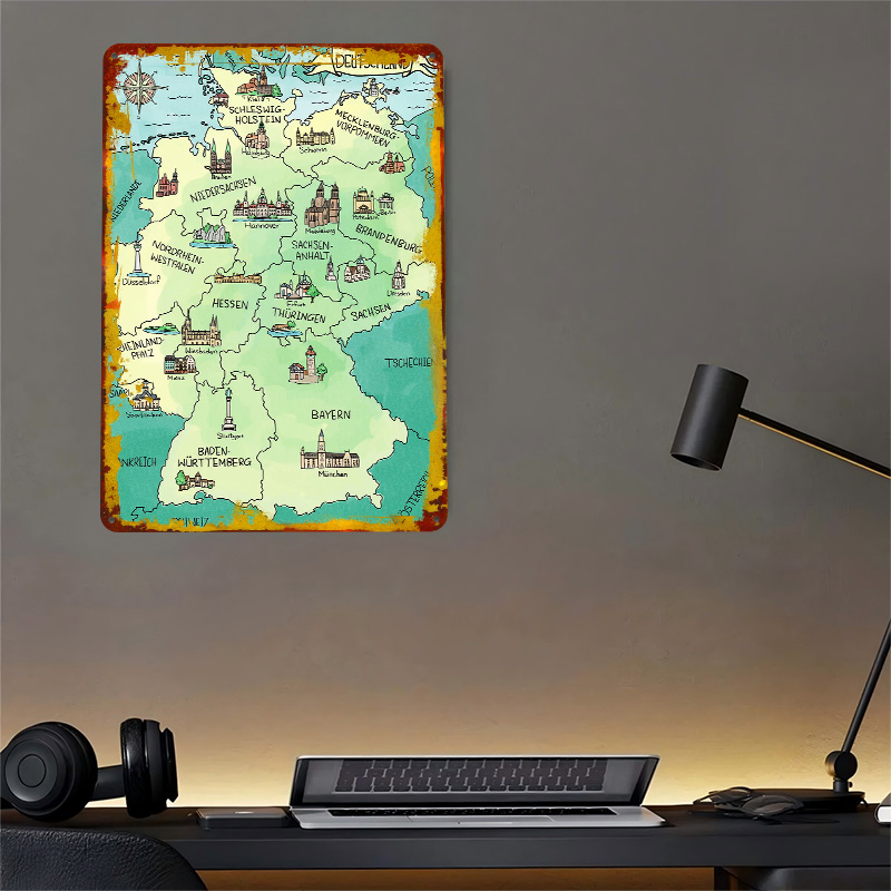 Aquarell Deutschland Karte パーソ - Home Office Deutschland のレビューと価格