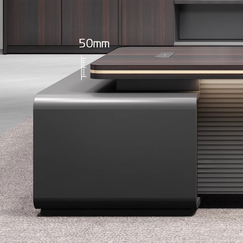 スタンディングドロワー付きヨーロピアンフロアコンピューターデ - Home Office L Shaped Desk のレビューと価格