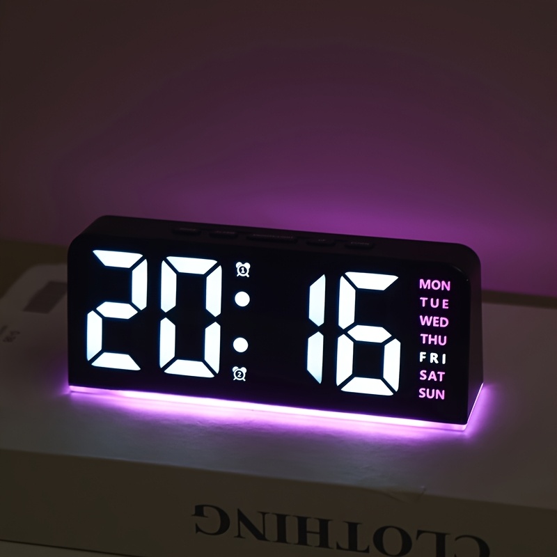 1 個デジタル LED 目覚まし時計日付表示付きデュアルアラ - Led Desk Clock のレビューと価格