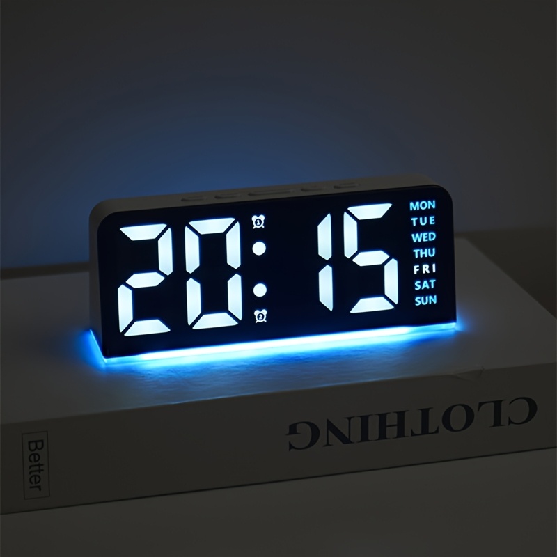 1 個デジタル LED 目覚まし時計日付表示付きデュアルアラ - Led Desk Clock のレビューと価格